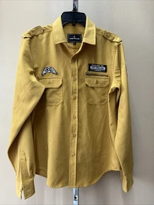 Airwalk Mens Khaki Long Sleeve Button-Down Shirt Size M - Picture 1 of 6