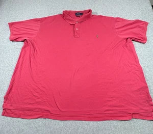 Camisa Ralph Lauren Para Hombres 5XB Rosa Rayas Negocios Informal Piqué Informal Golf Polo - Imagen 1 de 6