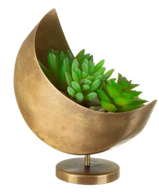 Sass & Belle Celestial Moon Gold Hanging Planter RRP £15 - New  - Image 1 of 4