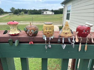 Vintage anthropomorphes Obstregal Sitzer Harz 5er Set - Bild 1 von 18