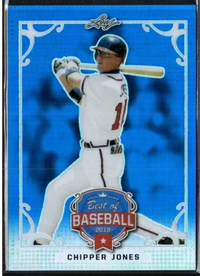 2019 Leaf Best of Baseball Blue /35 #BB-02 Chipper Jones Braves - Image 1 of 2
