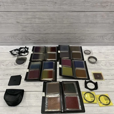 Film Camera Gradient and Colour Filters Square Plastic Vintage Approx 40 Filters - Image 1 of 4