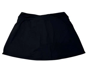 Lands’ End Women’s Swim Skort Skirt Black Size 10 UPF 50+ - Picture 1 of 3