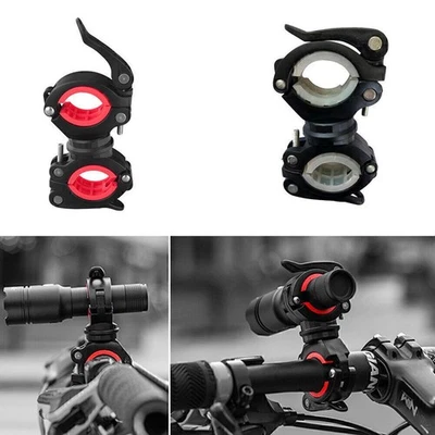 360° Rotation Bike Cycling Flashlight Torch Mount LED Light Holder Clamp Clip - Image 1 of 4