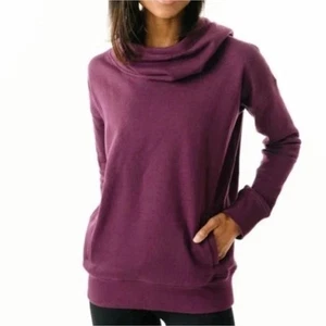 Zyia Hoodie Pflaume Lila Wasserfallausschnitt Übergröße XXL - Bild 1 von 7