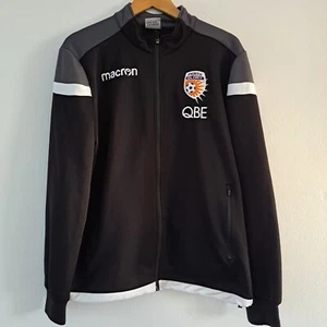 Perth Glory Jacket Mens Extra Large Track Black White Full Zip Soccer Football - Picture 1 of 16