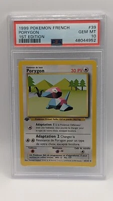 1999 Pokemon 1st Edition French Base Set Porygon 39/102 PSA 10 GEM MT! - Image 1 of 2
