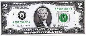 $2.00 Federal Reserve Note Series 2003A Chicago - Picture 1 of 2