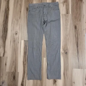 James Perse Standard 5-Pocket Kontrast Schuss Hose Herren 32 grau Leinenmischung 34x33 - Bild 1 von 10