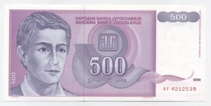 Jugoslawien 500 Dinara 1992 Pick 113 UNC unzirkulierte Banknote Serie AF - Bild 1 von 2