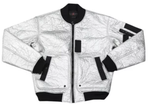 Nike Air Jordan 23 MA-1 Metallic Silver Bomber Jacket CD5712-095 Men S $250 NEW - Picture 1 of 8
