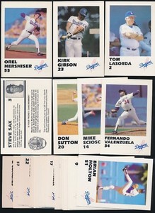 1988 Police Los Angeles Dodgers -Complete Set (30) -KIRK GIBSON, TOM LASORDA