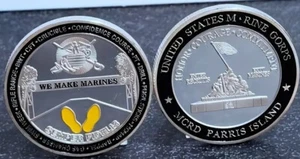 MARINES MCRD PARRIS ISLAND,MARINE CORPS RECRUIT DEPOT,CHALLENGE COIN,Parris Isla - Picture 1 of 1
