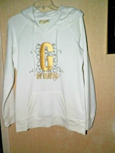 GUESS Women's Cotton Hoodie, Size XL, White Color with Logo in the front. - Picture 1 of 4