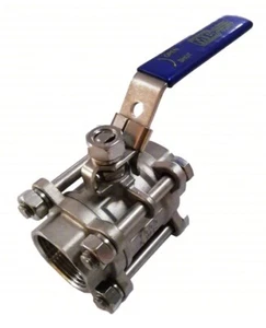 1"" Kugelhahn: 1"" FNPT 316L Edelstahl 1.000 psi CWP Verriegelungshebel Griff - Bild 1 von 10