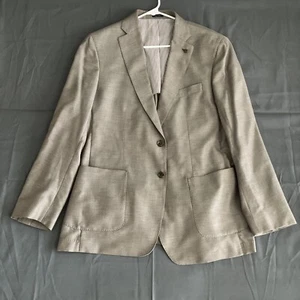 Peter Millar The Summer Excursionist Blazer Mens 44R Tan Cotton Cashmere Silk - Picture 1 of 12