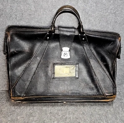 Bolso de Navegante Militar del Gobierno de los Estados Unidos de Colección, Bolsa de Documentos, Maletín de Cuero Foto 1 de 4