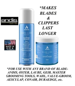 ANDIS CLIPPER BLADE COOL CARE PLUS Cooling/Cleaning/Lube SPRAY&WASH/DIP SET - Picture 1 of 7