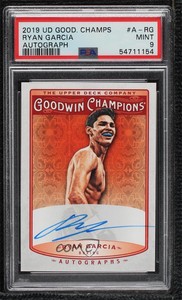 2019 Upper Deck Goodwin Champions Ryan Garcia #A-RG PSA 9 MINT Rookie Auto RC
