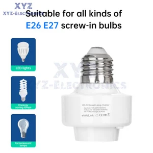 Smart WiFi Bulb Socket E26 E27 Light Bulb Adapter EWeLink Alexa Google Control - Picture 1 of 18