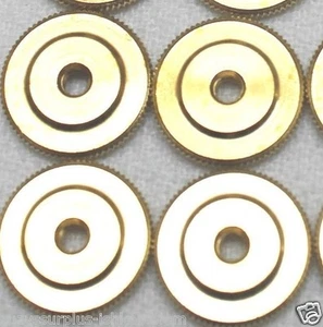 Large Brass Insignia Screw Back Nut 5/8 in 16mm dia x 40 threads Lot of 4 pcs - Picture 1 of 4