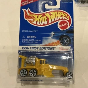 1996 Hot Wheels #373 First Editions STREET CLEAVER Yellow w/LRG Chrome5HoleVaria - Picture 1 of 2