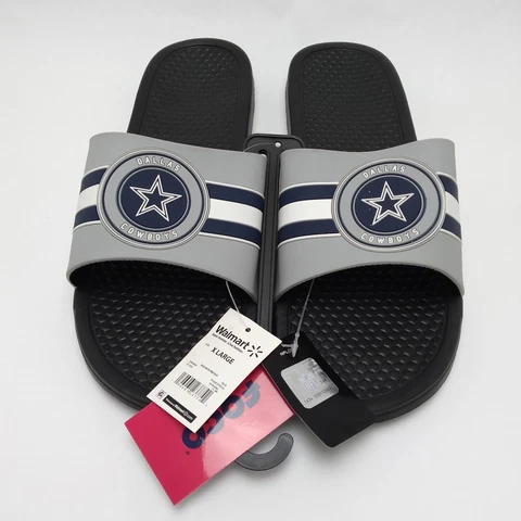 FOCO Dallas Cowboys Mens Slippers Slides Flip Flops NFL Non-Slip XLARGE (13-14) Cover