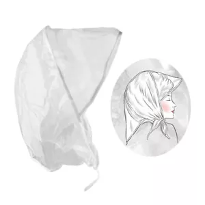 Visor Peak Rain Bonnet Clear Plastic Cap Hair Dry Hat Fashion - Picture 1 of 1