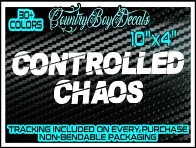 Calcomanía de vinilo CAOS CONTROLADO pegatina diésel camión JDM coche turbo Boost elevada baja Foto 1 de 3