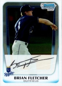 2011 Bowman Chrome Prospect Autographs Brian Fletcher #BCP103 Kansas City Royals