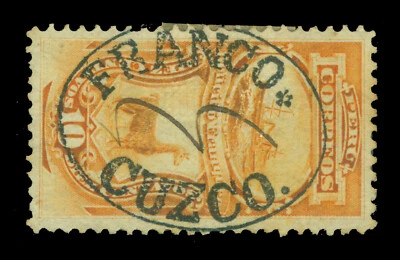 PERU 1884 PROVISIONAL ISSUES Pacific War - 10c  "CUZCO" ovpt. Sc# 8N15 mint VF - Image 1 of 2
