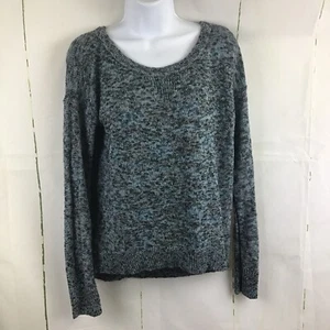 American Eagle Outfitters Women's Blue Metallic Scoop Neck Hi/Low Sweater Sz. M - Picture 1 of 12