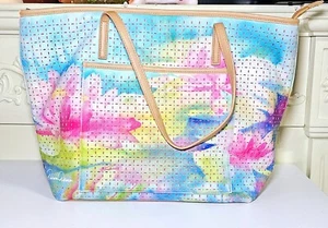 DAWN DAVIS Rare Limited Edition Floral Water Color Art Large Tote Bag - Picture 1 of 8