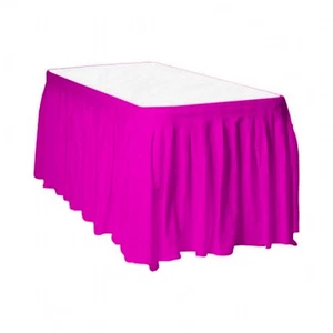 Touch of Color Easy Stick Plastic Table Skirt, 14-Feet, - hot pink magenta - Picture 1 of 1