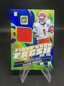 Camiseta deportiva Donruss Optic #FYF-XWY Xavier Worthy RC primer año parche Prizm fresca 2024 - Imagen 1 de 2