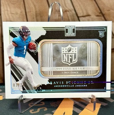 Travis Etienne Jr 2021 Impeccable Rookie Silver Bar /20 NFL Shield SS-TE - Image 1 of 2