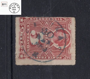 CHILE Peru Pacific War "SALINAS" dated March 20, 1883 SOFICH B11 on 5c carmin - Picture 1 of 1