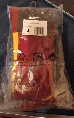 Calcetines de baloncesto Nike NBA Authentics talla X-grande PSK651-677 rojo/dorado media pantorrilla  Foto 1 de 2