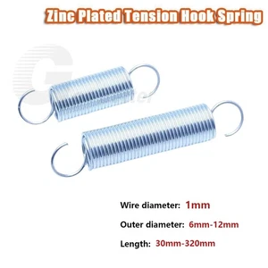 Expansion Spring Wire Diamete 1mm Tension Extension Extending Springs Galvanized - Picture 1 of 10