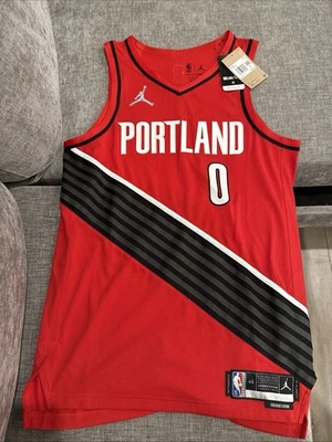 Damian Lillard Jersey Nike 44 Authentic Medium Portland Trail Blazers 75th NEW - Image 1 of 4