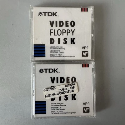 2x TDK VF-1 Video Floppy Disk 2" Magnetic Diskette for Still Video Recording NEW - Image 1 of 3