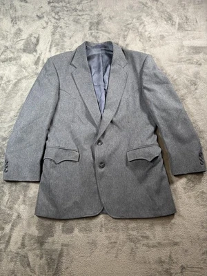 Blazer Circle S Para Hombres 42R Azul Traje Occidental Chaqueta Dos Botones Hecho en EE. UU. Poliéster Foto 1 de 4