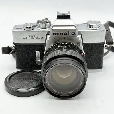 Minolta SRT-303 SLR 35mm Film Camera F/1.4 50mm Lens Tested EUC - Image 1 of 4