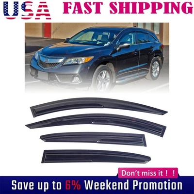 For 2013-2018 Acura RDX JDM 3D Wavy Mugen Style Window Visors Vent Rain - Image 1 of 4
