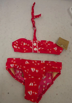 Girl's Lands End Bikini Swimsuit Size 4  NWT Sailboats - Image 1 of 2