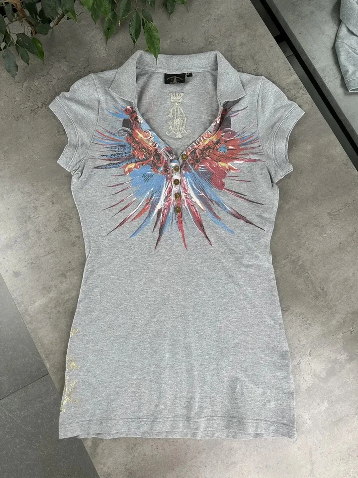 Christian Audigier Printed Mini Dress Women`s Size L - image 1 of 4