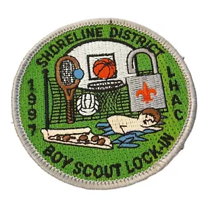 1997 LHAC Lock In Shoreline District Flint Michigan 3" Round Boy Scout Patch - Picture 1 of 1