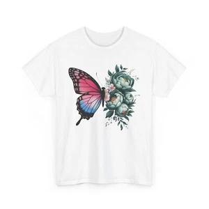 Butterfly T-Shirt for Women and Men | Trendy Stylish Casual Graphic Tee Print - Picture 1 of 85