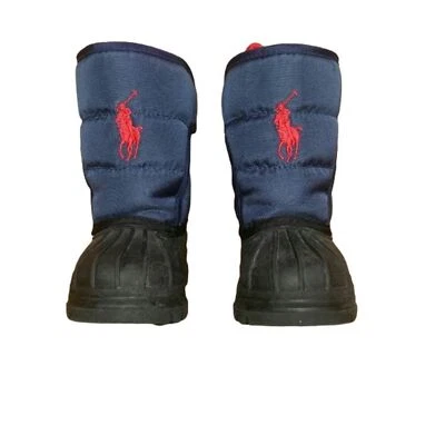 Polo Ralph Lauren Navy Winter Snow Boots Toddler Size 4 - Image 1 of 4
