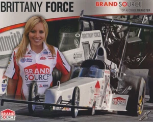 2008 Brittany Force Brand Source Top Alcohol Dragster TAD NHRA Hero Card - Picture 1 of 2
